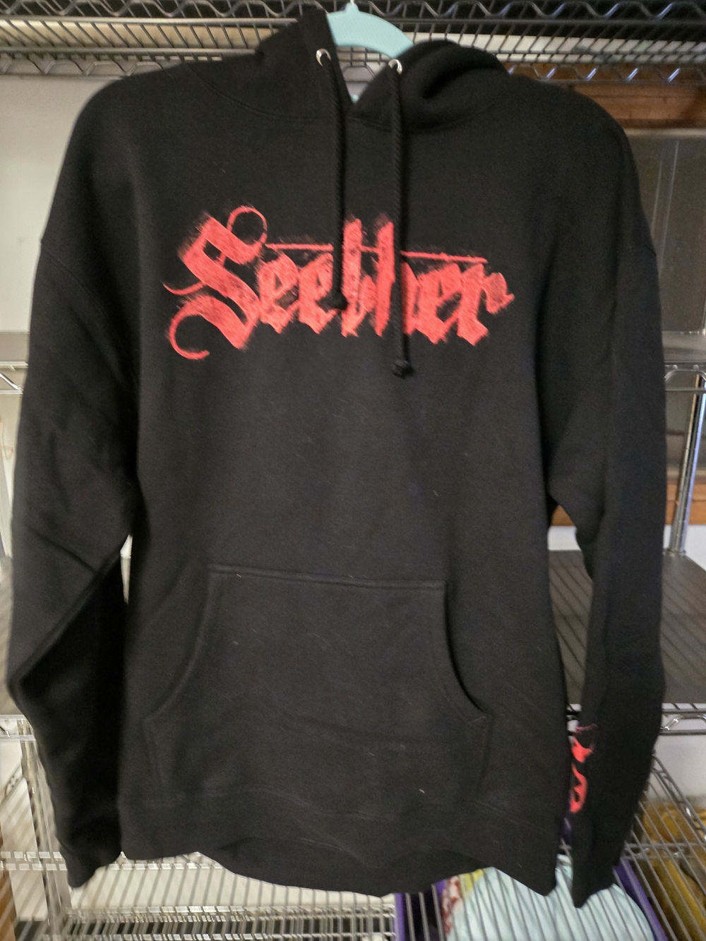 Seether Logo Band Hoodie Pullover Sweatshirt Large